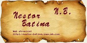 Nestor Batina vizit kartica